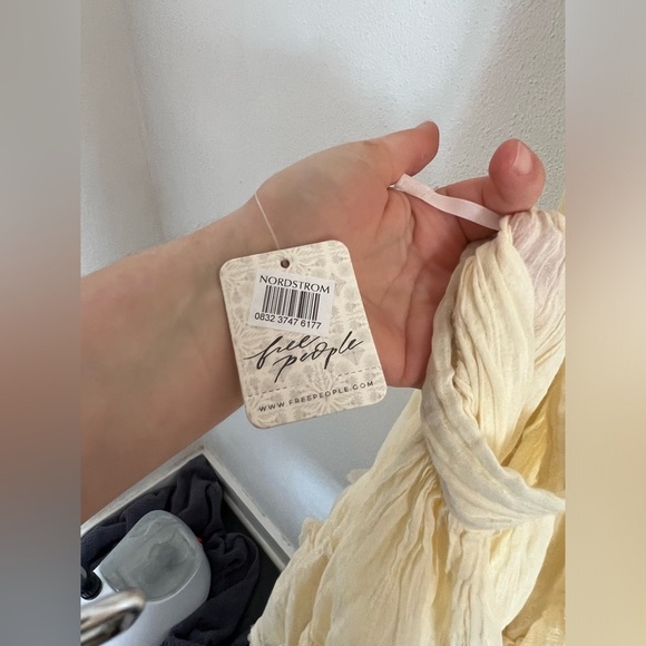 FREE PEOPLE 100 DEGREE MINI DRESS YELLOW BUTTERCUP LARGE NWT - Picture 3 of 5